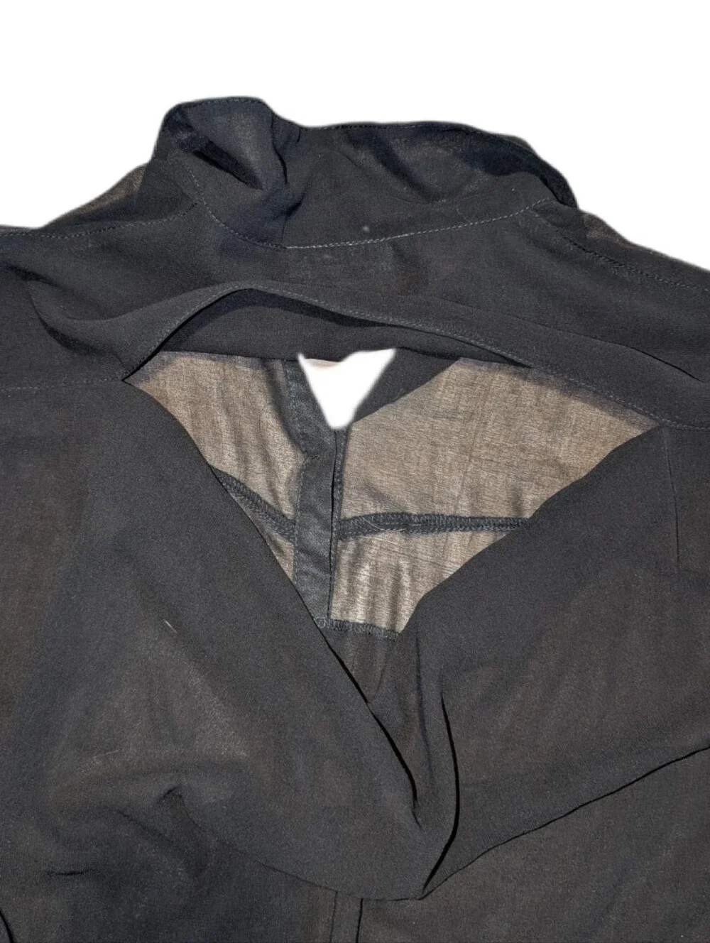 Sheer Black Blouse Size M/L